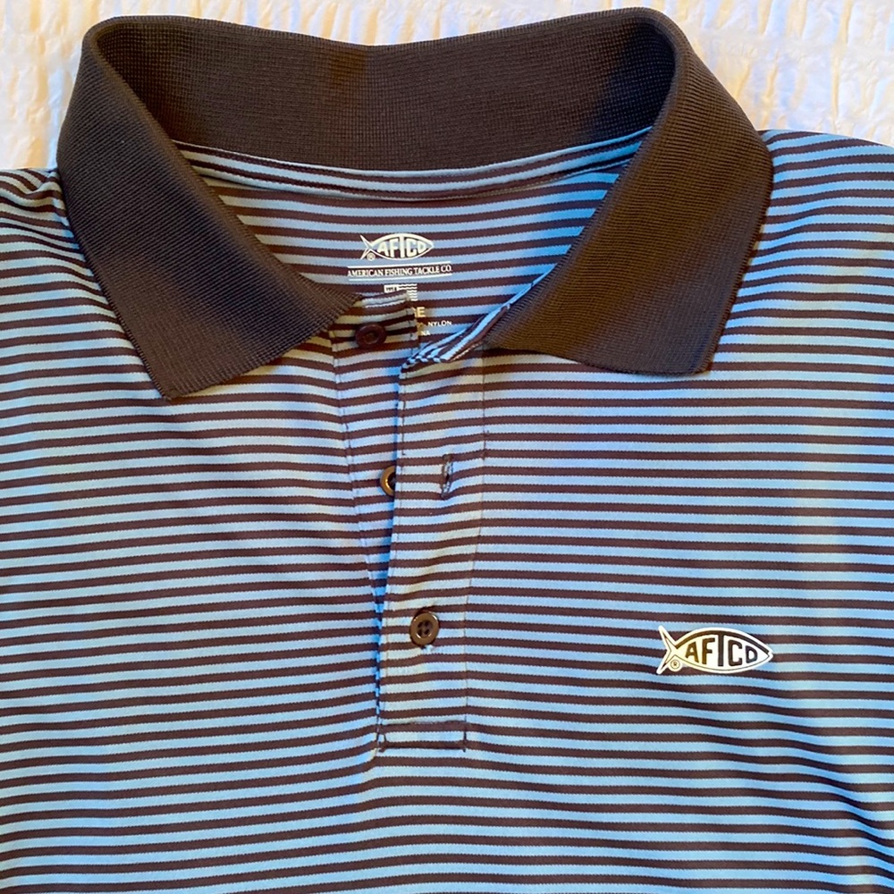 Mens Aftco Aftech polo shirt. S/Sleeves. Size Large. 👕